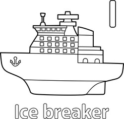 Ice Breaker Alphabet ABC Coloring Page I
