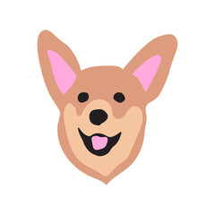 cute doodle corgi illustration. dog in minimalist style.