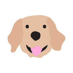 cute doodle illustration of dog breed labrador retriever. dog in minimalist style