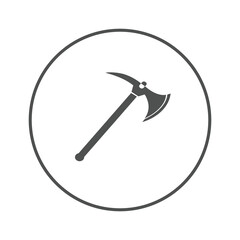 Weapon equipment axe tool icon | Circle version icon |