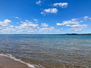 Grand Traverse Bay beach and sea