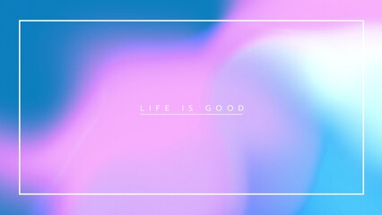 Composition of life is good text over purple background