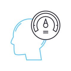 boosting potential line icon, outline symbol, vector illustration, concept sign