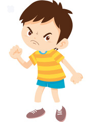 expressing anger and emotion angry cartoon character