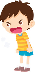 expressing anger and emotion angry cartoon character