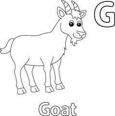 Goat Alphabet Dinosaur ABC Coloring Page
