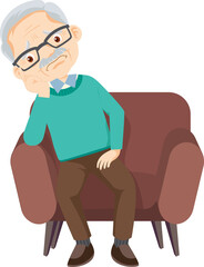 Grandparents,elderly people,grandfather and grandmother, characters in various activities