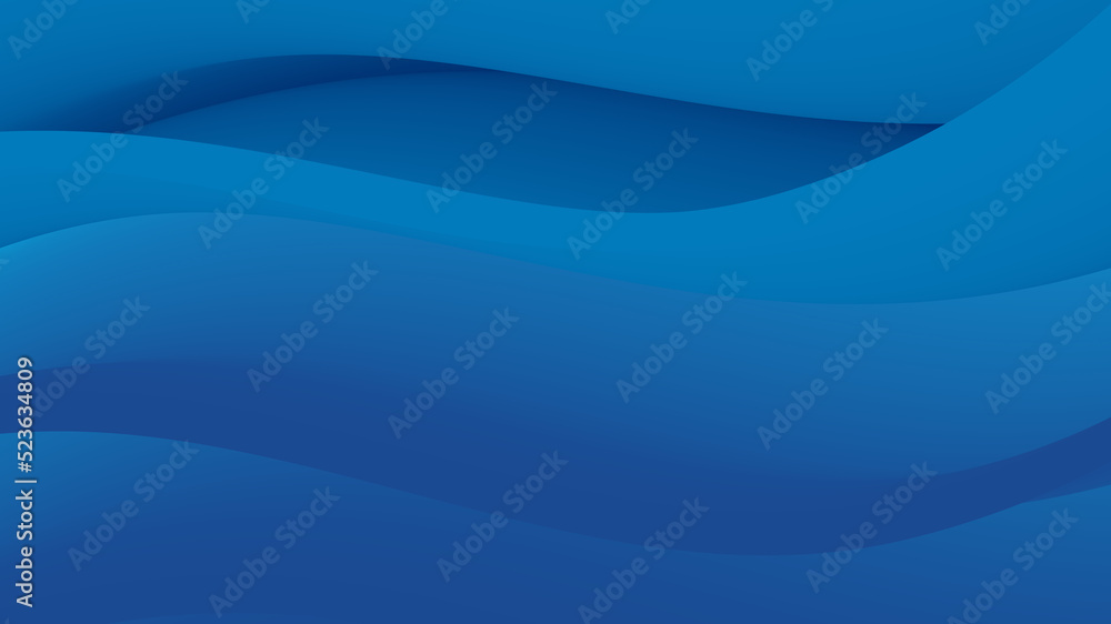Poster abstract blue gradient background curves in blue tones. blue gradient shape vector.