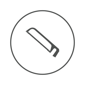 Hand saw repair iron cut icon | Circle version icon |