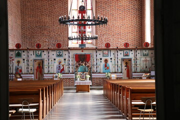 Wnętrze cerkwi grekokatolickiej - obrazy, fototapety, plakaty