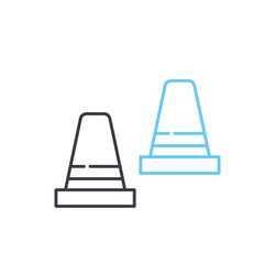 construction road works line icon, outline symbol, vector illustration, concept sign