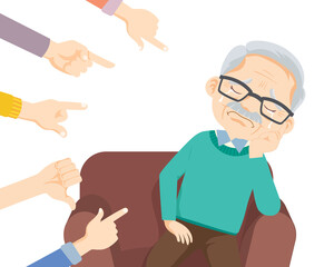 Grandparents,elderly people,grandfather and grandmother, characters in various activities