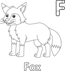 Fox Alphabet ABC Coloring Page F