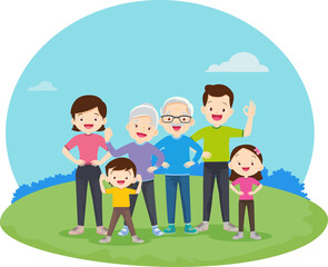 Grandparents,elderly people,grandfather and grandmother, characters in various activities