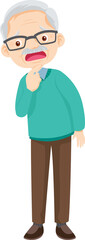 Fototapeta premium Grandparents,elderly people,grandfather and grandmother, characters in various activities
