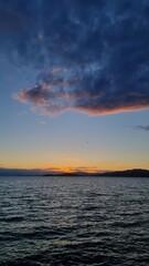 sunset over the sea