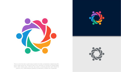 Global Community Logo Icon Elements Template. Community human Logo template vector. Community health care. Abstract Community logo	