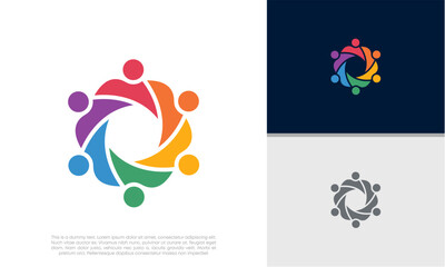 Global Community Logo Icon Elements Template. Community human Logo template vector. Community health care. Abstract Community logo	