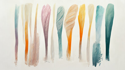 Pastel Colored Brush Strokes with Texture