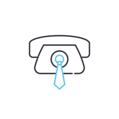 customer services line icon, outline symbol, vector illustration, concept sign