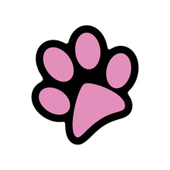 cat paw logo. abstract animal print. vector illustration