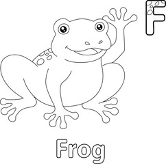 Frog Alphabet ABC Coloring Page F