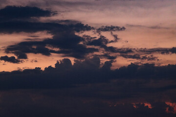 sky with clouds sunset red