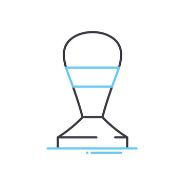 recommend clip art: espresso tamper line icon, outline symbol, vector illustration, concept sign