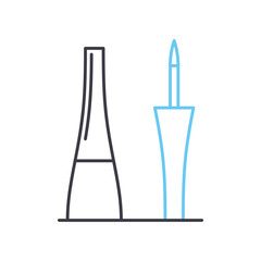 eyeliner line icon, outline symbol, vector illustration, concept sign