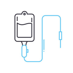 dropper line icon, outline symbol, vector illustration, concept sign