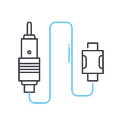 dynamic mircophone line icon, outline symbol, vector illustration, concept sign