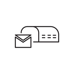 mailbox icon logo vector design template