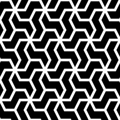 Mosaic. Zigzag figures ornament. Repeated puzzle shapes background. Mosaics motif. Grate wallpaper. Grid backdrop. Digital paper, page fills, web design, textile print. Seamless abstract pattern