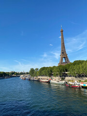 Fototapeta na wymiar Eiffel Tower from the Seine