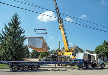 Transporting First Half of Modular Home to Foundation