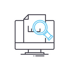 competitor analysis line icon, outline symbol, vector illustration, concept sign