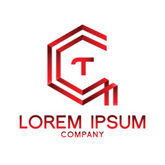 Letter T line logo design Creative minimal linear monogram symbol. Universal elegant vector sign design. Premium type of business logo. Graphic alphabet symbol for technology identity