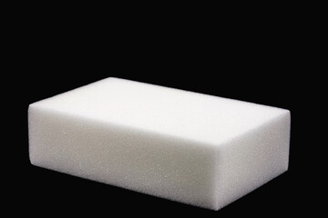 Polyester foam block, used in building construction, packaging, filling or upholstery, isolated...