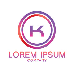 Letter K line logo design Creative minimal linear monogram symbol. Universal elegant vector sign design. Premium type of business logo. Graphic alphabet symbol for technology identity