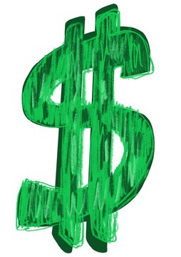 American money symbol. Money illustration.
