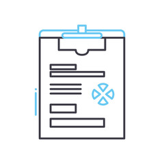 business folder line icon, outline symbol, vector illustration, concept sign