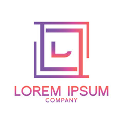 Letter L line logo design.Creative minimal linear monogram symbol. Universal elegant vector sign design. Premium type of business logo. Graphic alphabet symbol for technology identity