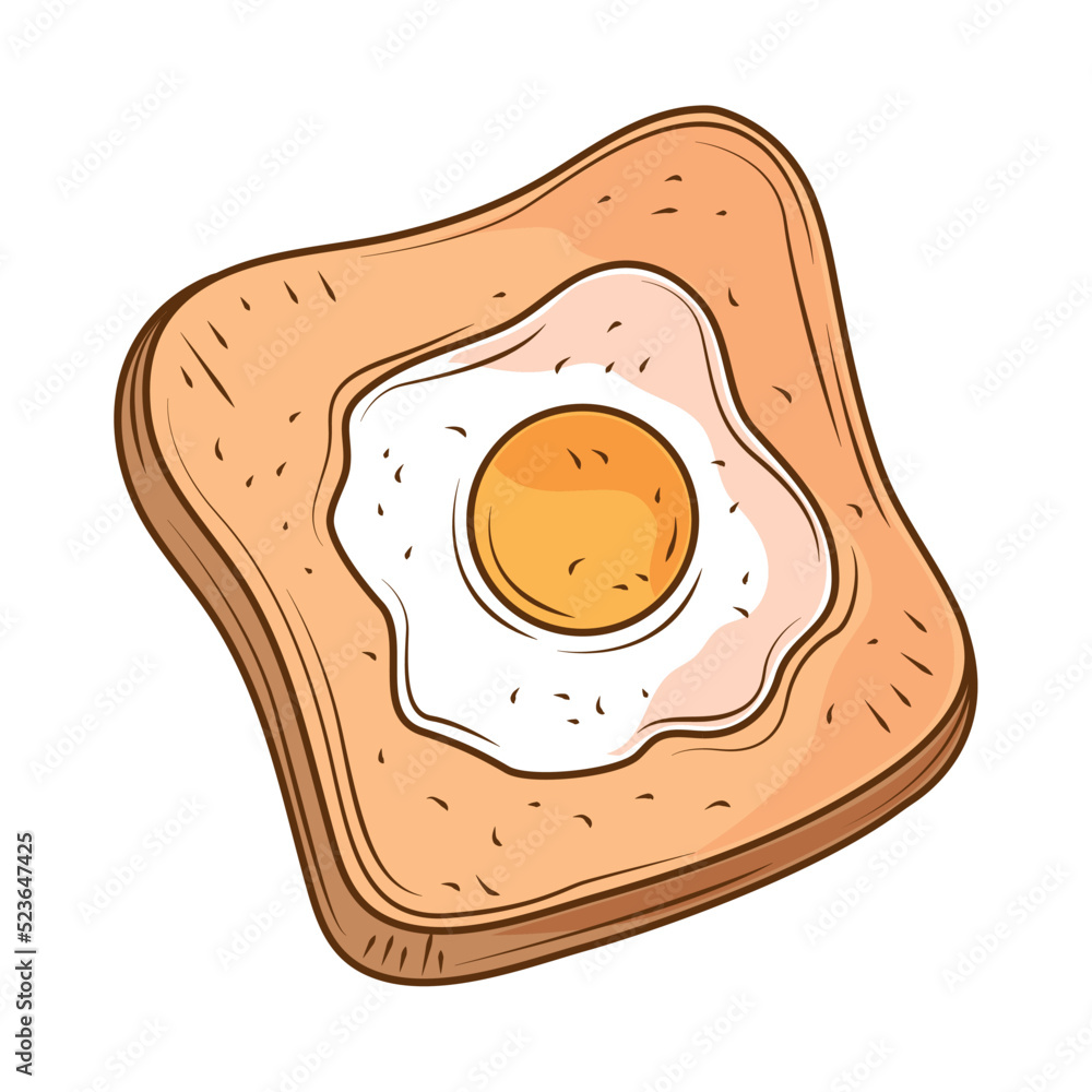 Canvas Prints bread egg icon