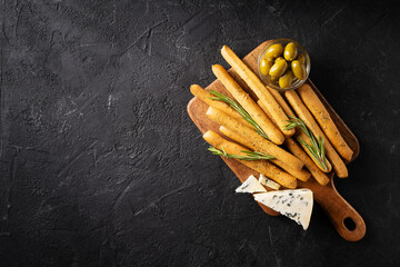 Grissini, bread stick, italian traditional cuisine close