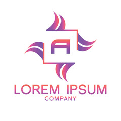 Letter A line logo design Creative minimal linear monogram symbol. Universal elegant vector sign design. Premium type of business logo. Graphic alphabet symbol for technology identity