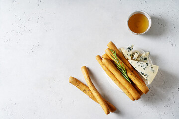 Grissini, bread stick, italian traditional cuisine close