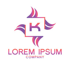 Letter K line logo design Creative minimal linear monogram symbol. Universal elegant vector sign design. Premium type of business logo. Graphic alphabet symbol for technology identity