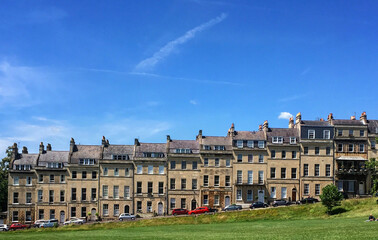 Fototapeta na wymiar Houses at The Royal Crescent, Bath