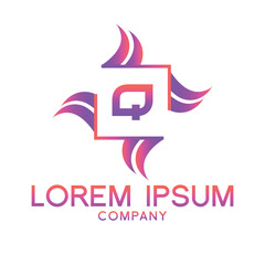 Letter Q line logo design Creative minimal linear monogram symbol. Universal elegant vector sign design. Premium type of business logo. Graphic alphabet symbol for technology identity