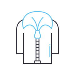 cardigan line icon, outline symbol, vector illustration, concept sign